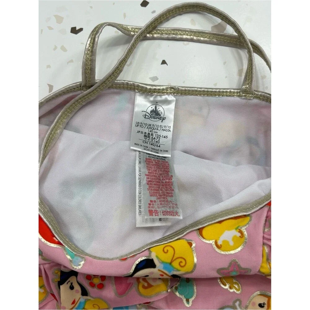 Disney Store Princess Swimsuit One Piece Size 9/10 Ruffle